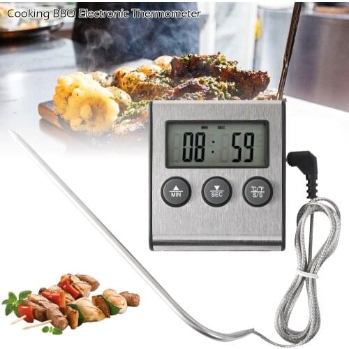 Termometro Digital Food Meat Steak Thermometer Household Electronic Cooking Thermometer Kitchen BBQ Tools with Timer Alarm Clock