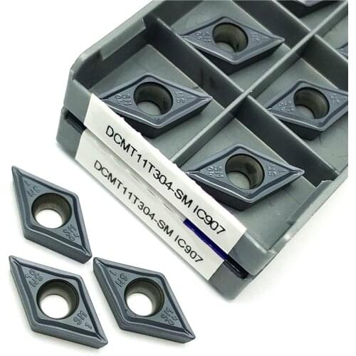 DCMT11T304 IC907 Internal Turning tool carbide inserts metal Lathe Tools Cutting tool CNC DCMT 11T304 turning insert