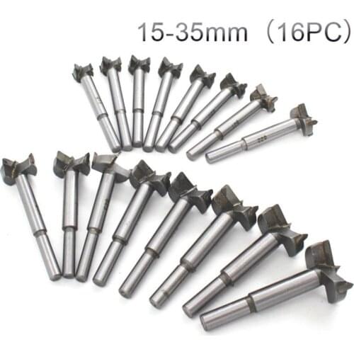 15-60mm Carpentry Hole Opener Set Punch Bit Special Hinge Alloy Plastic Gypsum Board Wood Hole Extractor Woodworking Tool