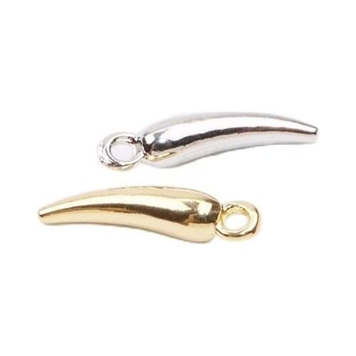 Eruifa 20pcs 16*4mm Lovely Pepper Coin Zinc Alloy DIY Fashipn Jewelry Necklace Earrings Bracelets Charms Pendant 2 Colors