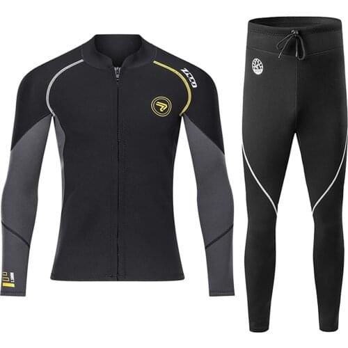 Scuba Diving Suit 1.5MM Wetsuit for Men Neoprene Underwater Fishing Kitesurf Surf Surfing Spearfishing Jacket Pants Clothes