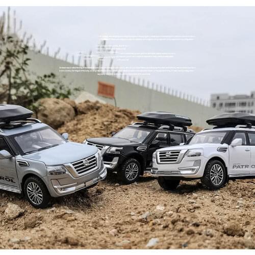 1/32 Alloy Die Cast Patrol SUV Station Wagon Model Toy Vehicle Simulation Sound Light Pull Back Off Road Toys Car For Children