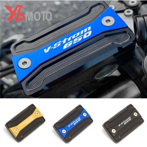 LOGO V-strom650 MOTO Brake Fluid Cylinder Master Reservoir Cover Cap For SUZUKI VStrom 650 DL650 V-Strom 650/XT 2004-2020 2021
