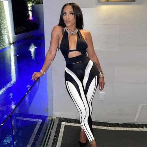 Patchwork Striped Women Leggings Medium Waist Fitness Workout Skinny Slim Outfit Streetwear Sporty Female Trousers Hot