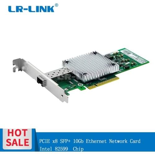 LR-LINK 9801BF-SFP+ pci express Network Card 10 gigabit ethernet Fiber Optical Lan card server Intel 82599 X520-DA1 Compatible