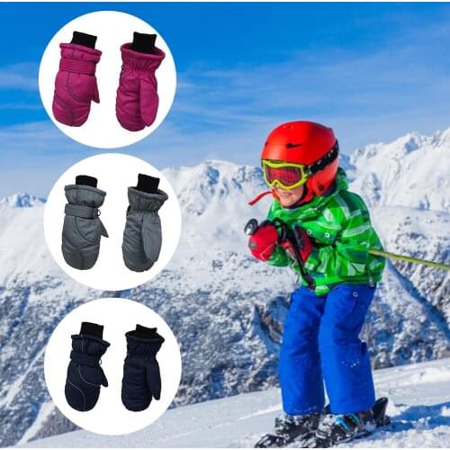 Cute Winter Waterproof And Windproof Outdoor Children Warm Thicken Ski Gloves