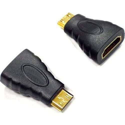 2 Pieces Mini HDTV Male to Female Adapter High Quality Gold Plated Converter HDMI-Compatible For HDTV 1080P