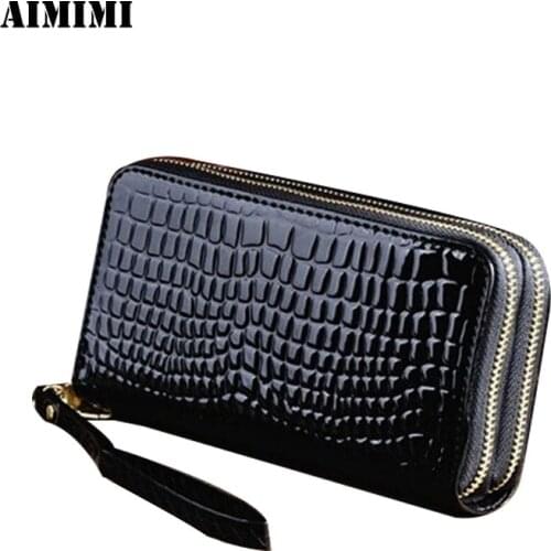 New fashiob Style Zipper Female Wallet Alligator Designer Long Clutch Women Wallet; Purses Handbags