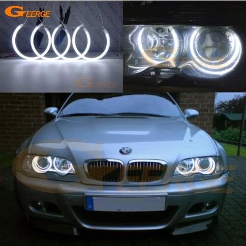 Excellent Ultra bright CCFL Angel Eyes Halo Rings kit Day Light For BMW E46 Coupe Convertible PRE FACELIFT 1999-2003
