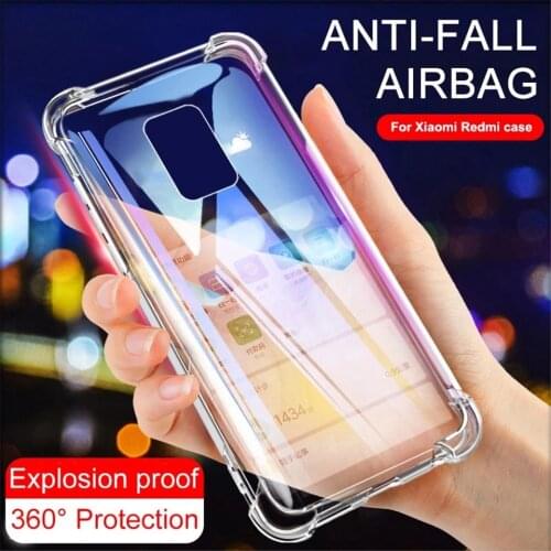 Shockproof Case For Xiaomi Redmi Note 7 8 9 9s 5 6 10 Pro Max Silicone Transparent Case For Redmi 8 8A 9 9A 9C TPU Phone Cover