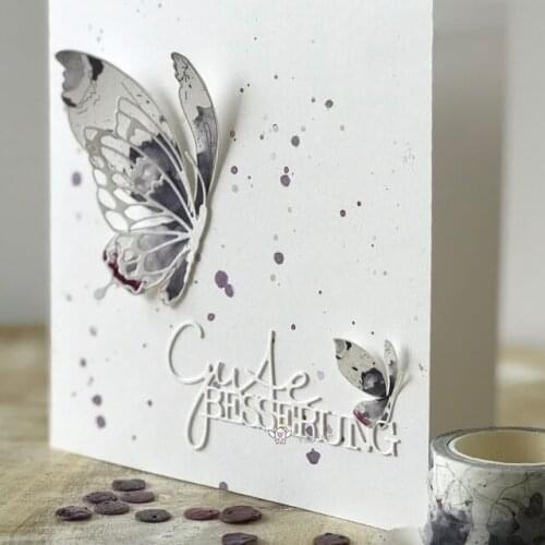 Mmao Crafts Metal Steel Cutting Dies New German get well letter Stencil For DIY Scrapbooking Paper/photo Cards Embossing Dies