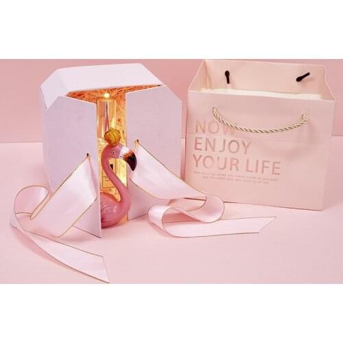 Pink Octagonal Gift Box Paper Bags for Gifts Wedding Flower Box Candy Box Gift Packing Supplies Birthday Party Decorations