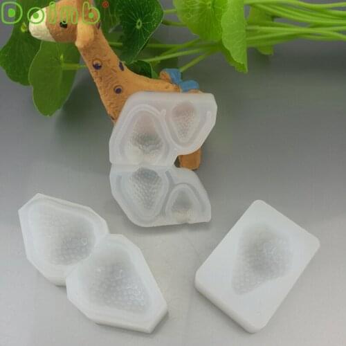 Strawberry Silicone Mold Sweets Sugarcraft Cake Decorating Tool Pendant Jewellery Resin Casting Moulds Glossy Surface