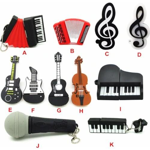 Super concert pen drive musical instrument microphone keyboard accordion guitar cello violin usb flash drive pendrive 4gb-32gb