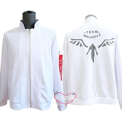 Tokyo Revengers Hanemiya Kazutora Cosplay Adult Costumes White Coat Valhalla Uniform Baseball Coat Mikey Draken Halloween Adults