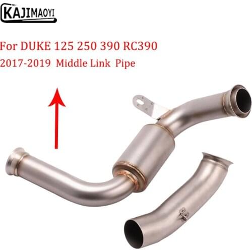 Motorcycle Exhaust System Escape Modified Connect Middle Link Pipe 51mm MufflerSlip On For DUKE390 250 200 125 RC390 17-19