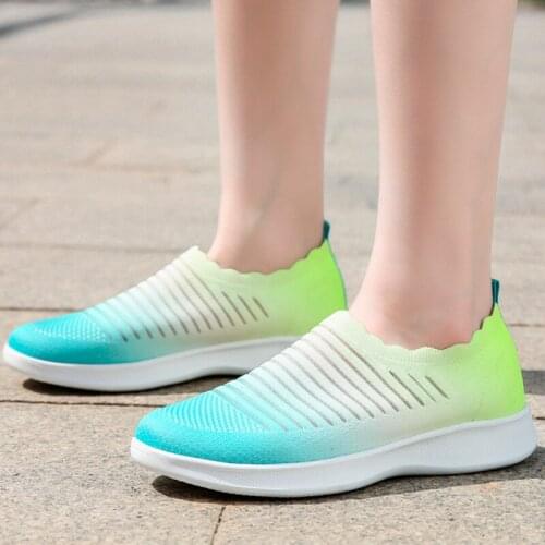 2021 New Woman Sneakers Mash Breathable Slip On Shallow Female Vulcanized Shoes Flat Fashion Comfort Leisure Ladies Footwear