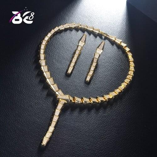 Be 8 Luxury Design Necklace Pendant 2pcs Jewelry Set Women Fashion for Bridal Party Accessories Jewelry Gift Bijoux Femme S374