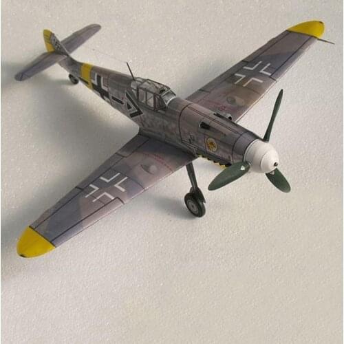 1:32 Germany Bf-109 G6/G14 Bomber Cardboard Aircraft Model 3D Papercraft Space Library Papercraft House for Children Paper Toys