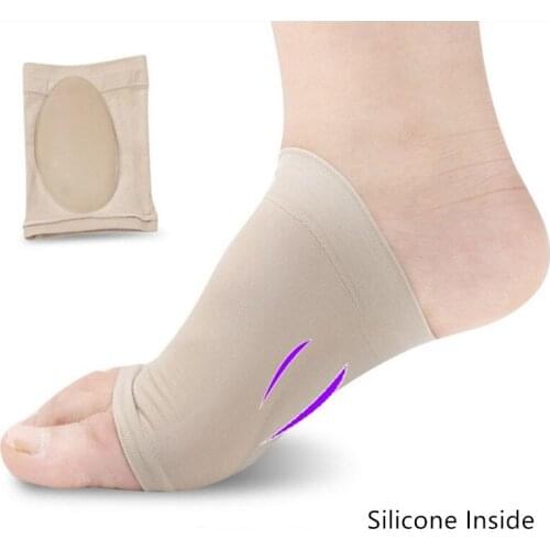 1Pair Arch Support Sleeves Plantar Fasciitis Heel Spurs Foot Care Flat Feet Relieve Pain Sleeve Socks Orthotic Insoles Pads