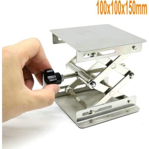 100x100x150mm Lab Jack Laboratory Support Jacks stainless steel Lifting Table Raising Platform