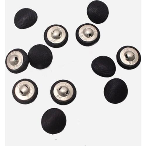 15mm Black cloth button button coat button accessories sweater coat clothes decoration round button