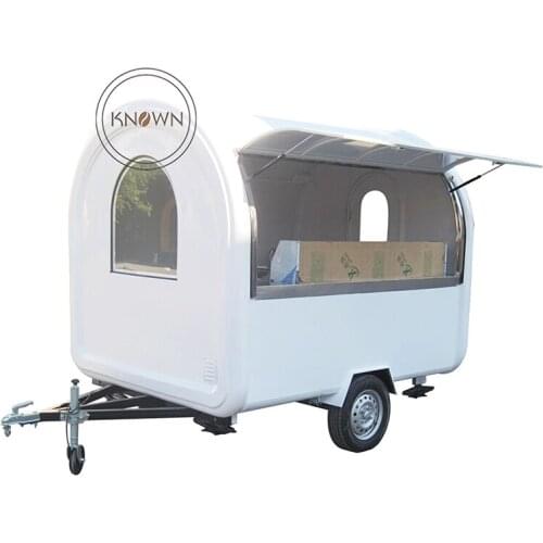2m wide mobile food stand food cart with tow bar and supporting customization