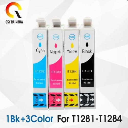 4 pcs T1281-T1284 T1285 ink cartridge for Stylus S22 SX125 SX130 SX235W SX420W SX425W SX435 445 BX305F printers