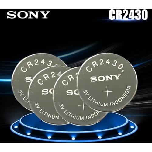 4PCS Original Sony CR2430 CR 2430 DL2430 BR2430 KL2430 3V Lithium Battery For Watch Hearing Aids Clocks Toy Button Cell Coin