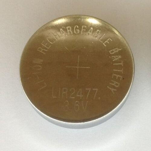 5PCS/LOT LIR2477 3.6V button battery rechargeable battery LIR2477