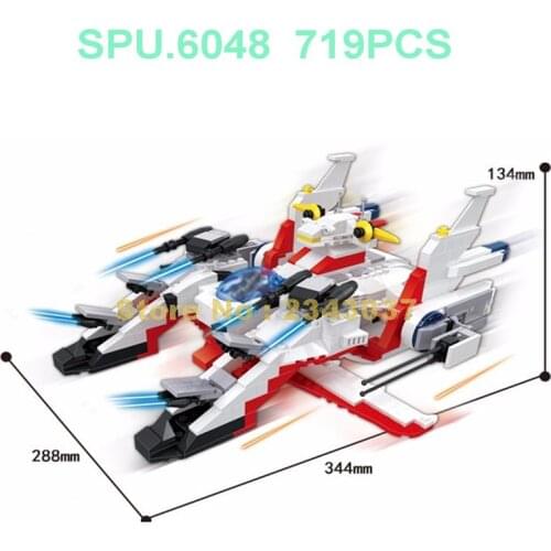 6656 719pcs Star Space Series Airship Ship Battleship Warship Building Block 1 Dolls Toy