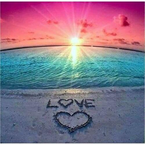 Full Square/Round Drill 5D DIY Diamond Painting "Love Sea" 3D Rhinestone Embroidery Cross Stitch 5D Home Decor Gift