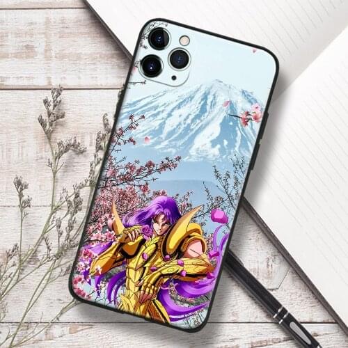Aries Mu Seiya Saint Anime Phone Case For IPhone 11 12 Mini Pro XS Max 6s X XR 6 7 8 Plus SE Soft TPU Glass Cover Shell