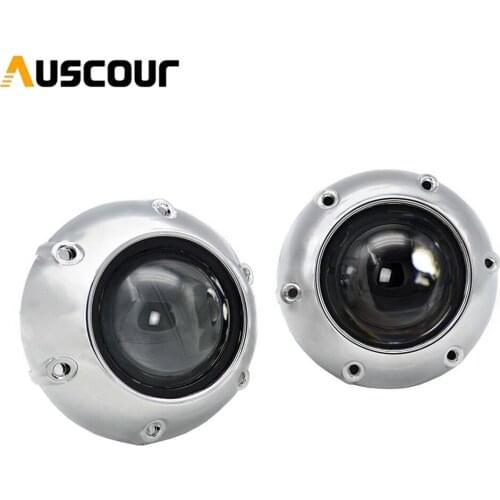 2pcs 2.5 inch bixenon hid car Projector lens with shrouds cover xenon kit bulb lamp headlight for H1 H4 H7 car assembly kit
