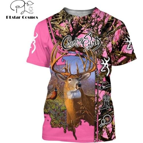 Animal deer / Wolf Hunting Color 3D Printed Men t shirt Harajuku Fashion summer Short sleeve shirt Unisex Casual T-shirt top