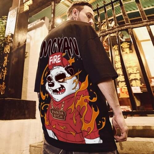 Extra XL Menswear Overweight National Fashion Hip Hop Loose Short Sleeve T Shirt Half Sleeve Fashion Plus Size Men Clothing