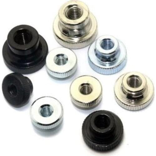 2Pcs-10Pcs DIN466 GB806 M3 M4 M5 M6 M8 M10 black or Galvanized Knurled Thumb Nut Hand Tighten Nut 3D Printers Parts Curtain Wall