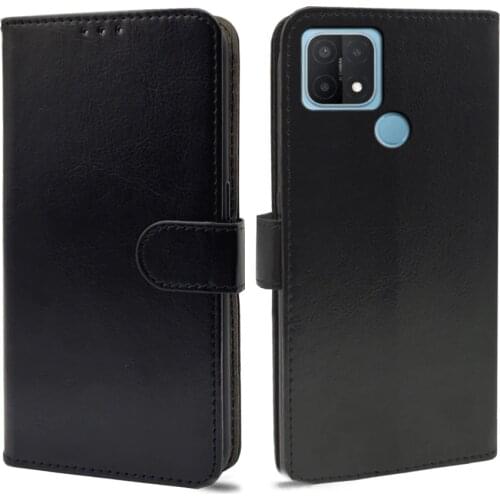 For OPPO A15 Case Flip Leather Wallet Card Slot Silicon protective shell Cover Phone Aluminum Foil Case for OPPO A15