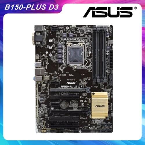 ASUS B150-PLUS D3 Socket LGA 1151 Intel B150 Desktop Original PC Motherboard DDR3 64GB SATA3 USB3.0 Sixth Gen Core i7 i5 i3 cpus