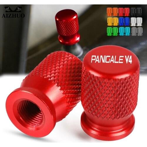 Motorcycle PANIGALE V4 CNC Wheel Tire Valve Stem Air Port Cap Cover Universal FOR DUCATI PANIGALEV4 2016 2017 2018 2019 Logo