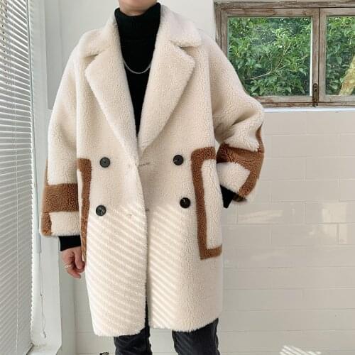Men Winter Loose Casual Faux Fur Thick Cotton Padded Long Jacket Women Male Streetwear Vintage Couple Trench Coat Overcoat