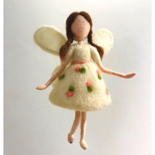 Non Finished Fairy Angel Fly Spirit Girl Wool Needle Felt Kit Handmade For Beginner Stress Release Kit 2021 DIY Toy Doll Craft