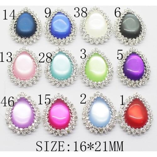 New Fashion16*21mmAlloy Water Drop Cat Eye Diy Suitable for wedding dresshandicraftsewing Bow jewelry accessories