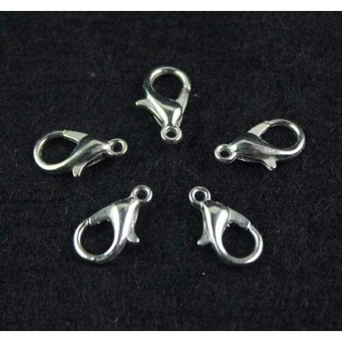 Wholesale 100pcs/lot lobster clasp hooks jewelry findings making 1.2*0.6*0.3cm JF1000