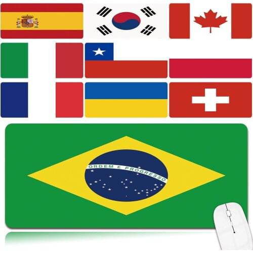 Portable 2021 New Large Laptop Mouse Mat Anti-slip Waterproof PU Leather Computer Mousepad Flag Pattern Durable Game Mouse-pad