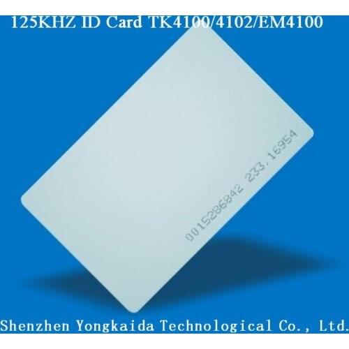 Hot sale 125Khz EM4100 TK4100 RFID smart ID card with ID number card for inkjet printer for access control system