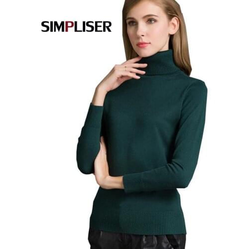2020 Women Winter Knitted Sweaters Turtleneck Slim Female Pullovers Warm Soft Knitting Tops White Red Black Femme Pull Pink