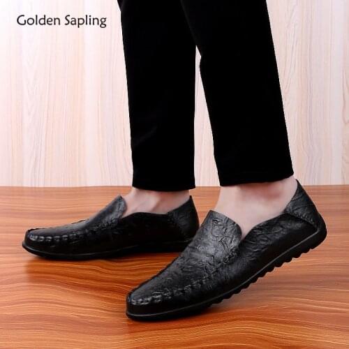 Golden Sapling Lightweight Loafers Classics Mens Casual Shoes Comfortable Slip on Leisure Flats Soft Men Shoes Driving Loafers