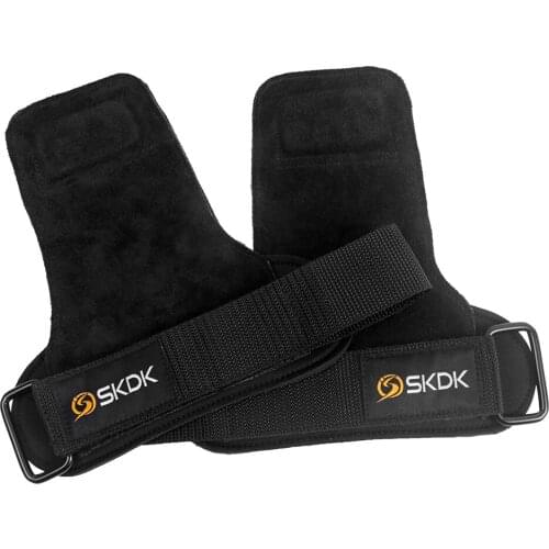 1Pair Cowhide Weight Lifting Grips Gymnastics Gloves Grips Anti-Skid Gym Fitness Crossfit Trainining Equipment