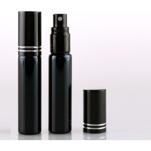 10ml Black Plating UV Portable Glass Perfume Spray Bottles Atomizer Travel Women Parfum Makeup Setting Spray Bottle 100pcs/lot